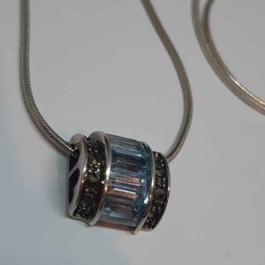 Blue Topaz Sterling Silver Necklace